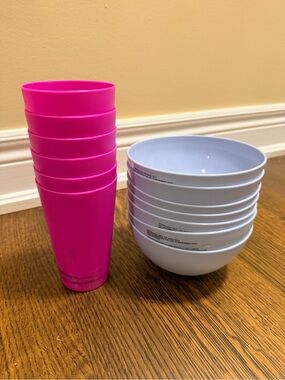 SHOPPERS DRUG MART Plastic Drinking Cups & Bowls Dishwasher Safe BRAND NEW X 13